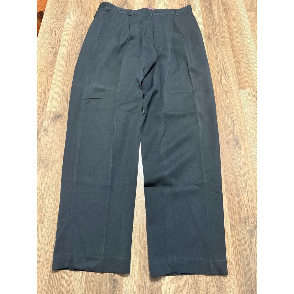 Adolfo Pants, Men's Size 34x30, Black, Dress Pants 41" Length